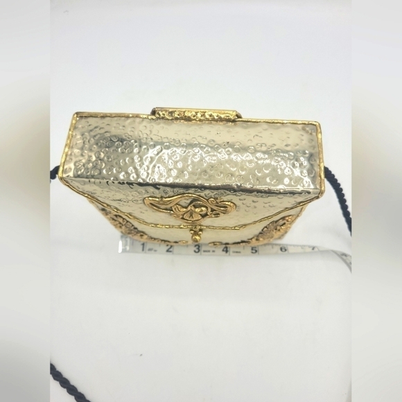 Vintage Mixed Metal Ornate Box Purse - Gold/Silver/Copper Baroque Casket Bag